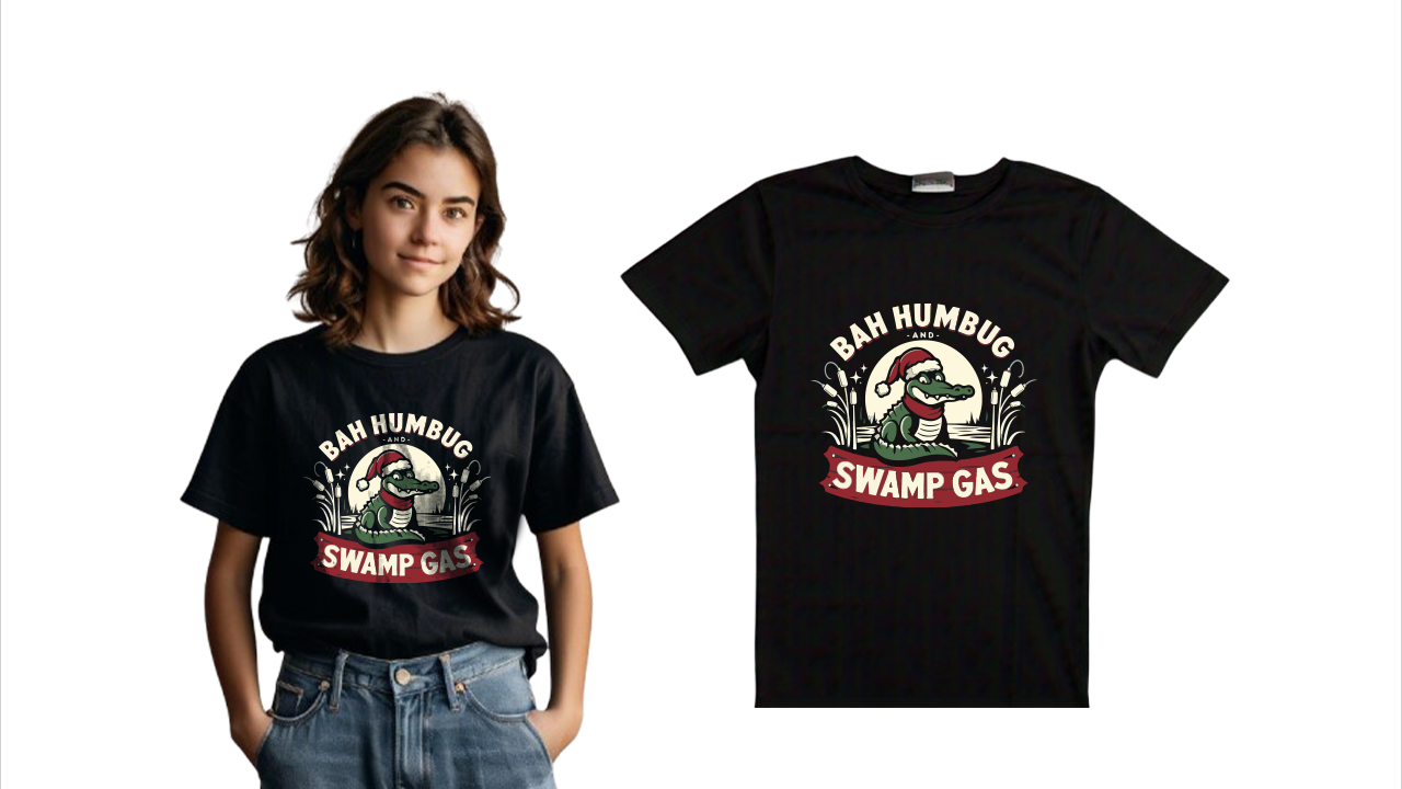 Women's BAH HUMBUG AND SWAMP GAS Short Sleeve T-shirt