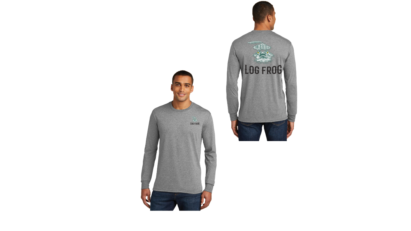 Mens Long Sleeve Grey Frost