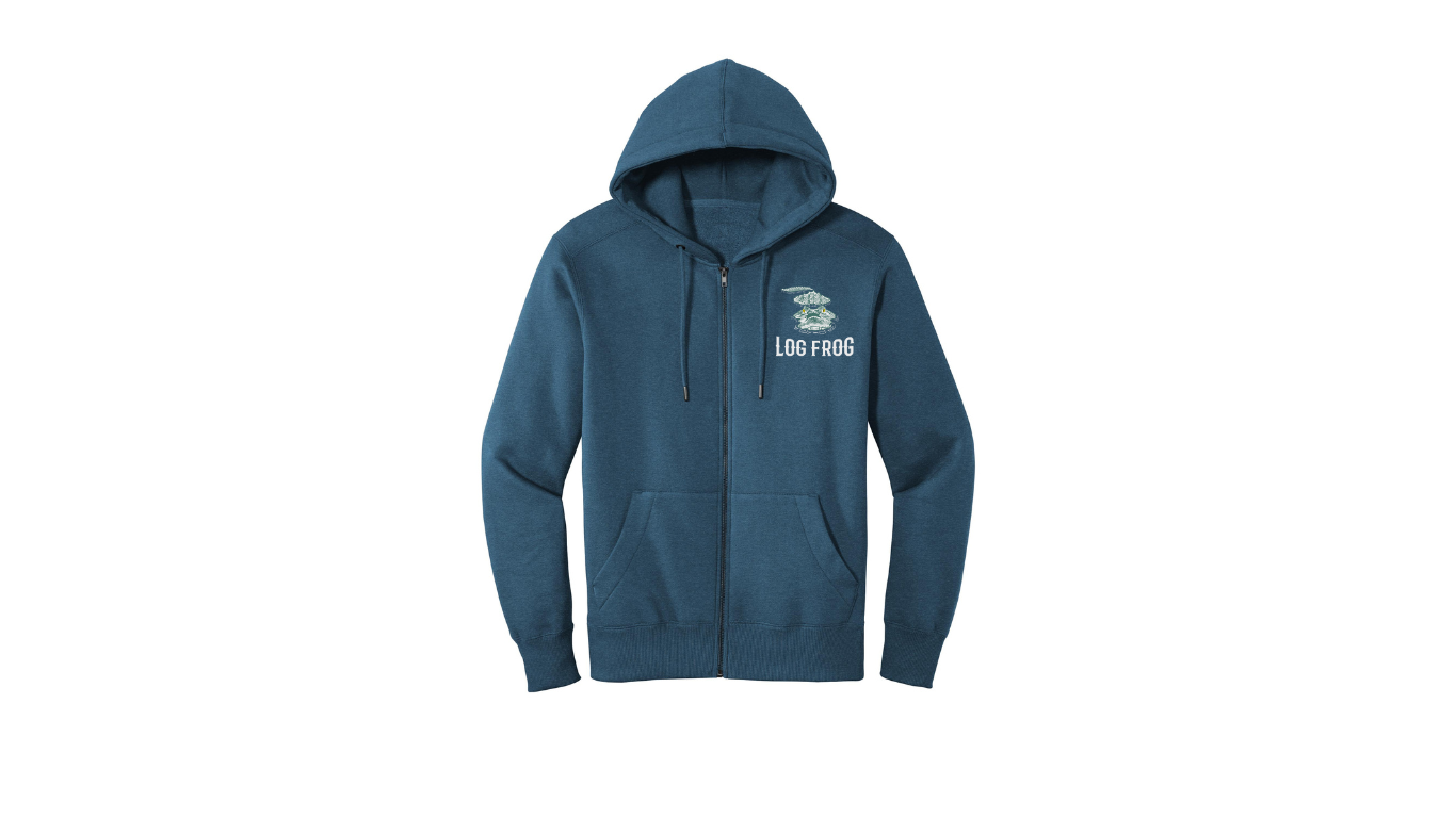 Womans Hoodie Heathered Poseidon Blue