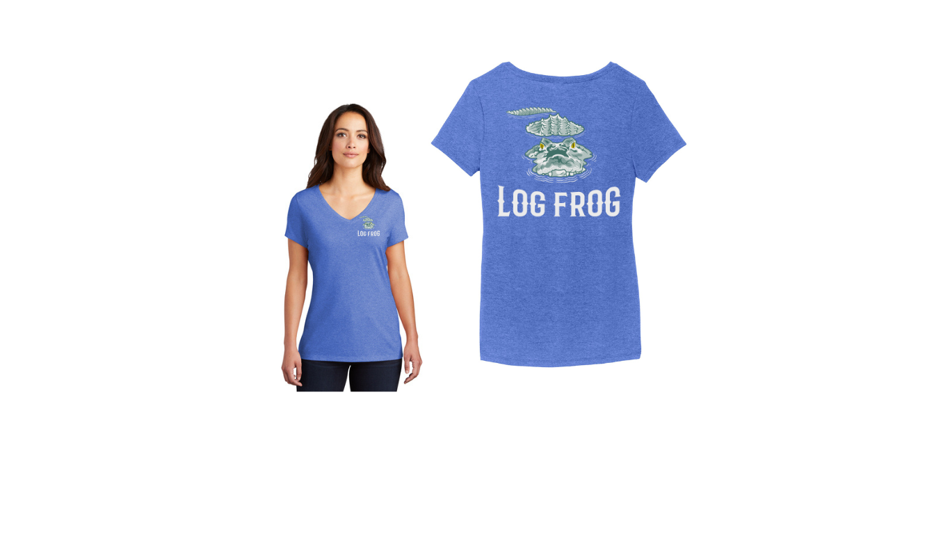 Womens V neck Royal Frost