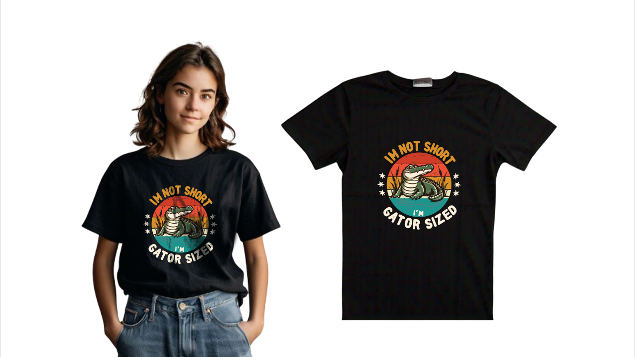 Women's IM NOT SHORT IM GATOR SIZED Tri-Tee