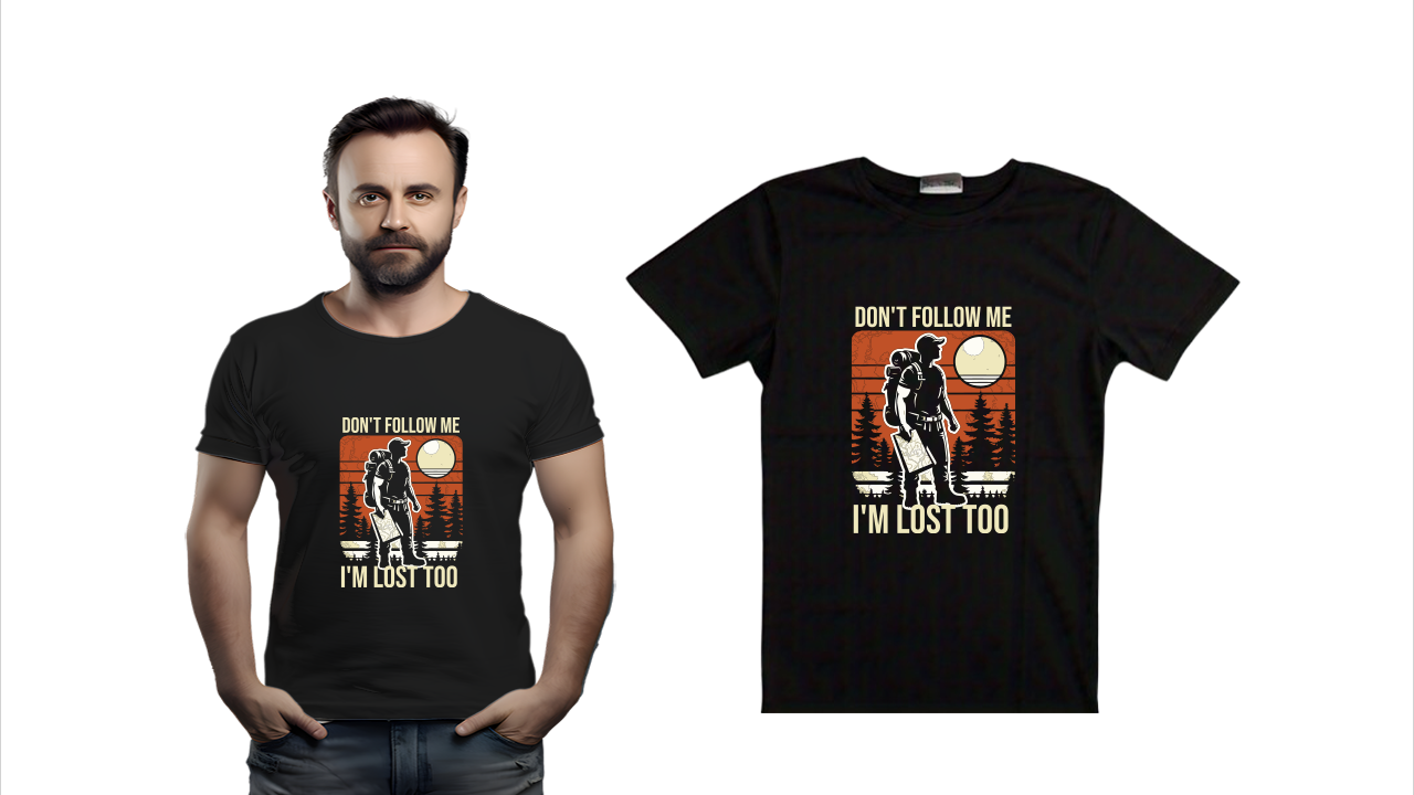 Men's DON'T FOLLOW ME IM LOST TOO Tri-Tee