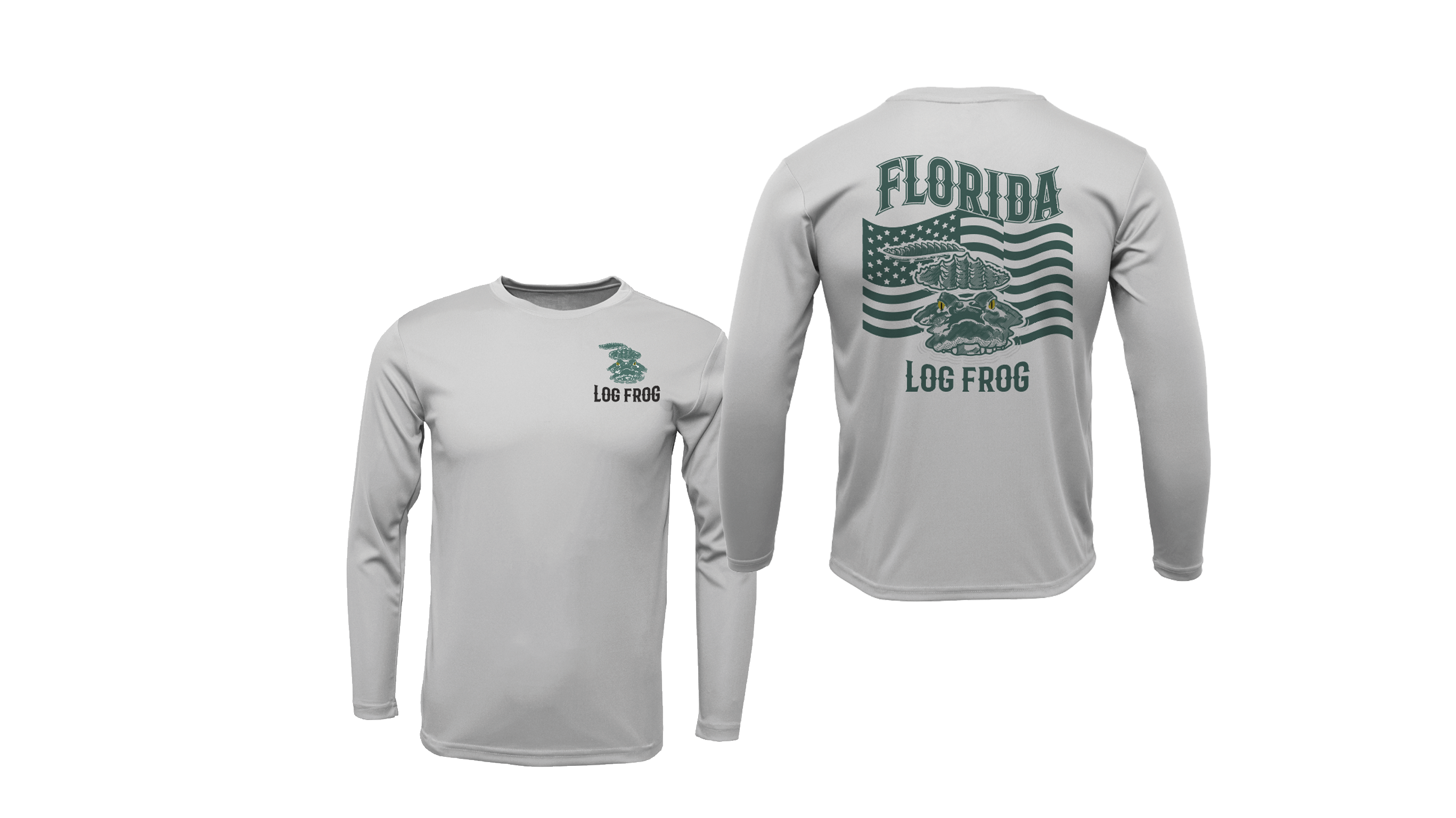 Ultimate Men's Long Sleeve Dri-Fit Shirt: Florida - Log Frog Apparel